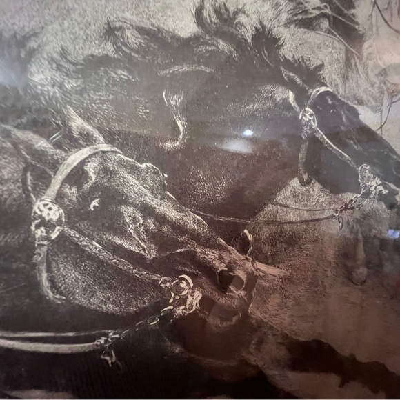 Antique Ulpiano Checa Framed Litho Print “The Chariot Race Crash, Wall Art, Neoc - Picture 4 of 9